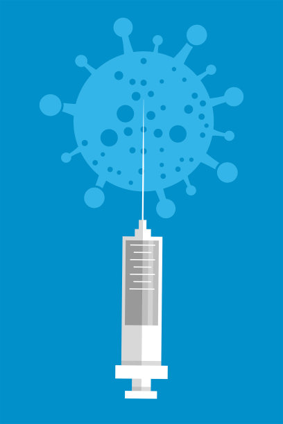 医学图标安瓿疫苗和注射器插图图片下载