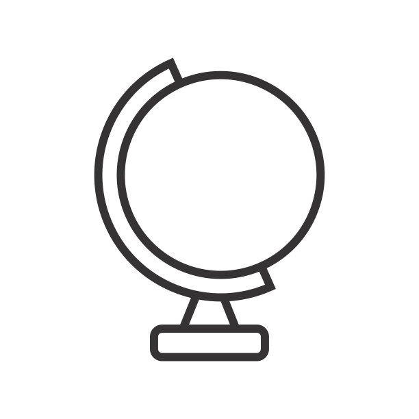 地球仪图标矢量插图图片下载