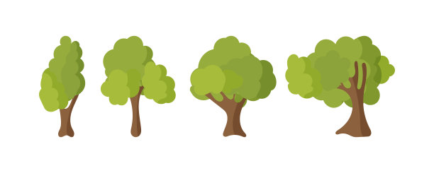 集绿色树木。图片下载