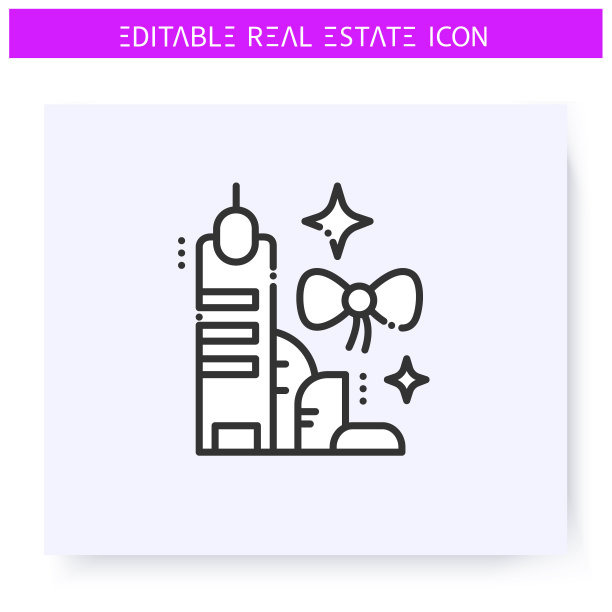 新的建筑线图标。可编辑的图片图片下载