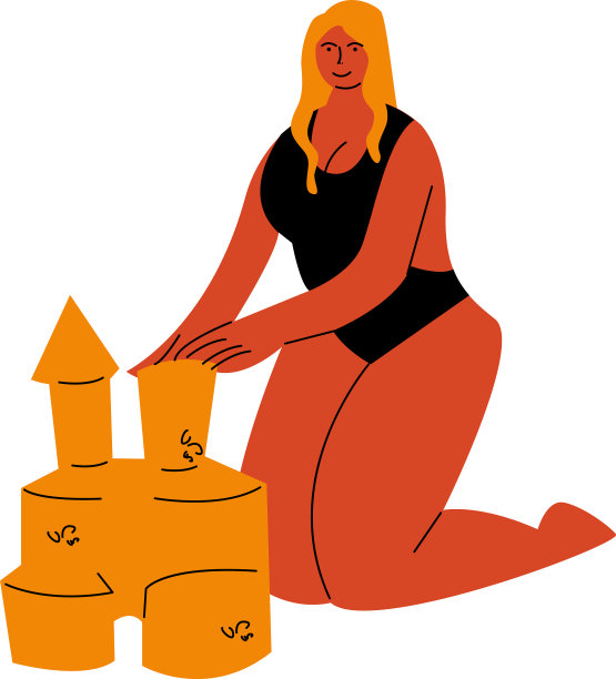 金发胖胖的女人，穿着黑色游泳衣图片下载