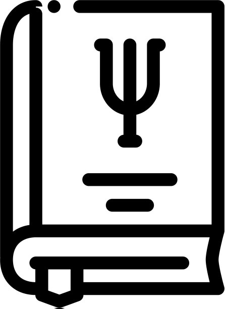 心理学书籍图标轮廓图片下载