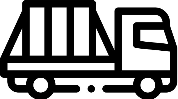 玻璃运输车图标轮廓图片下载