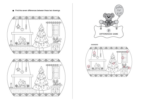 七局之争。圣诞节的主题。黑色和白色。英语语言。图片下载
