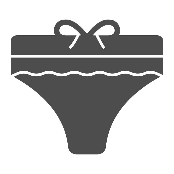 女性内裤固体图标，卫生常规概念，内衣标志的白色背景，在移动概念和网页设计的字形风格的内裤图标。矢量图形。图片下载