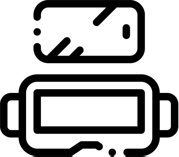 眼镜虚拟现实图标轮廓图片下载