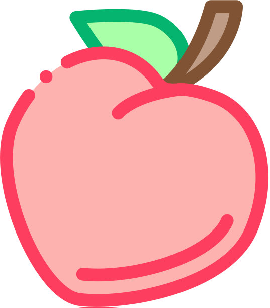 心形水果图标轮廓图片下载