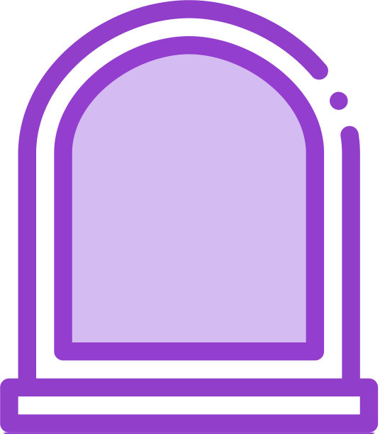 弧形窗口图标轮廓图片下载