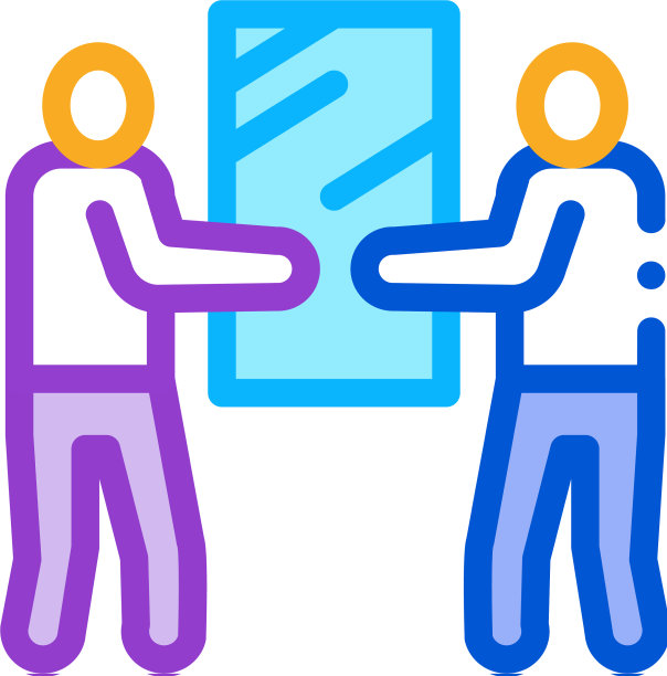 人们拿着玻璃图标提纲图片下载