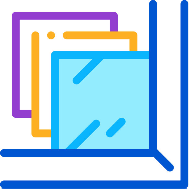 夹胶玻璃窗口图标轮廓图片下载