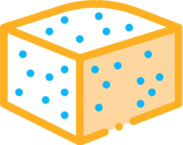 块蓝色的奶酪图标轮廓图片下载