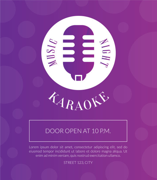 卡拉ok横幅模板音乐节音乐会图片下载