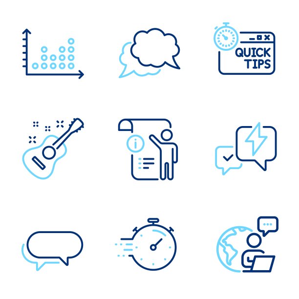 教育的图标集。包括图标作为手动文件，点绘图，计时器标志。向量图片下载