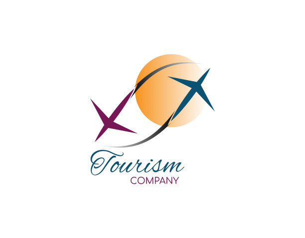 标志独特的现代休闲旅游理念图片下载