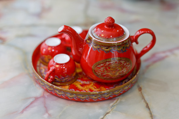 中式婚礼茶具图片下载