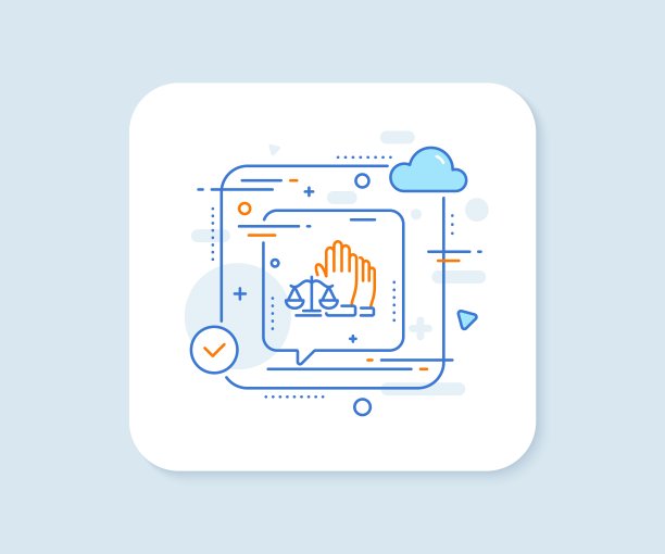 陪审团投票热线图标。正义的天平的迹象。向量图片下载