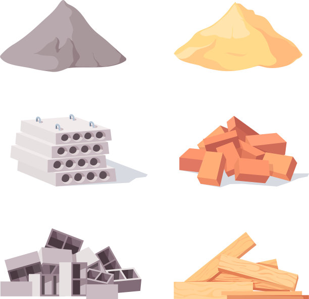 建筑材料凝结成大桩灰色水泥图片下载