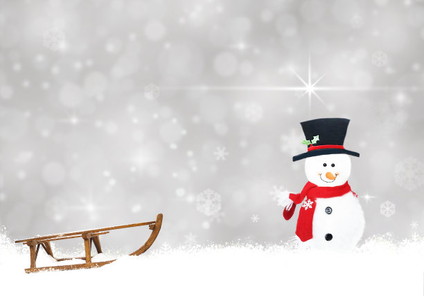 雪人雪，抽象圣诞背景图片下载