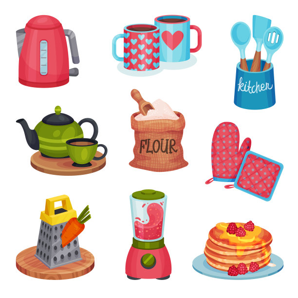 厨房用具和用具均备好图片下载