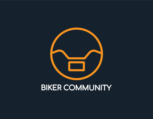 独特而简单的摩托车俱乐部标志图片下载