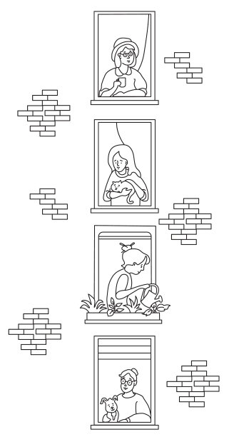 一对老夫妇在找房子窗户图片下载