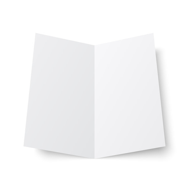 空白的白色双层小册子打开了图片下载