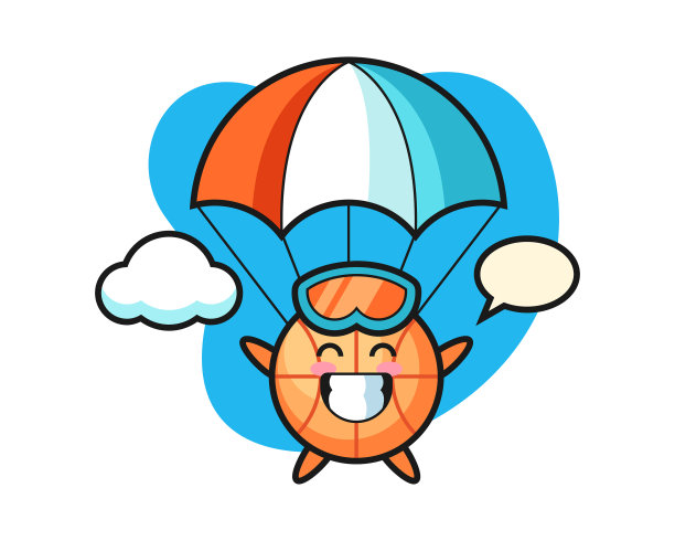 篮球卡通是跳伞图片下载