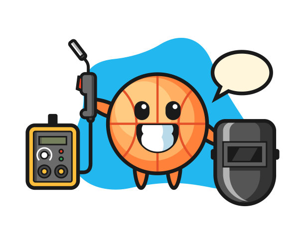 篮球卡通作为一个焊接工图片下载