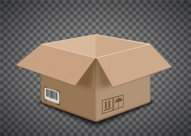 打开空纸板箱图片下载