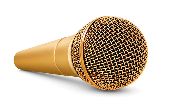 金色的麦克风图片下载