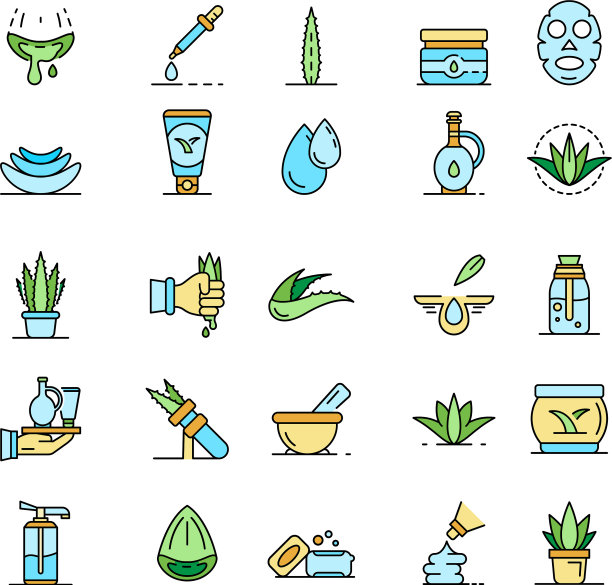 芦荟图标设置线颜色图片下载