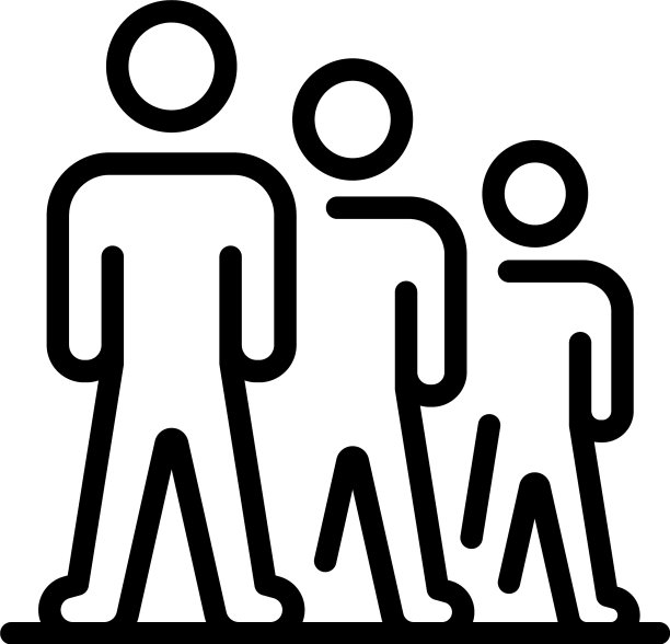 三人图标轮廓风格图片下载