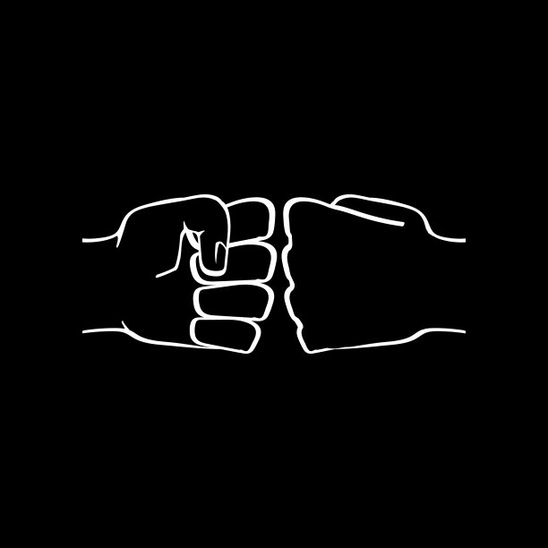 两紧握拳头碰撞冲突抗议图片下载