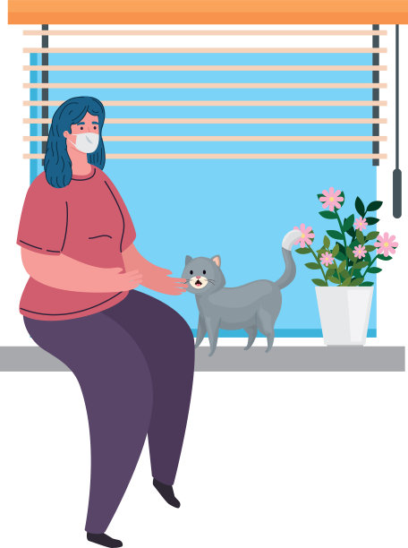 妇女戴医用防护口罩图片下载