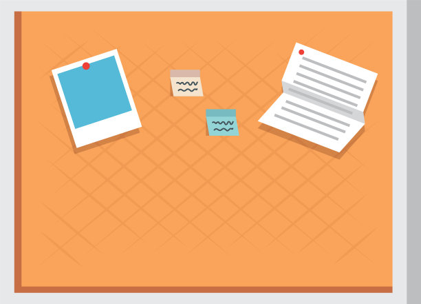 布告栏与纸附钉图片下载