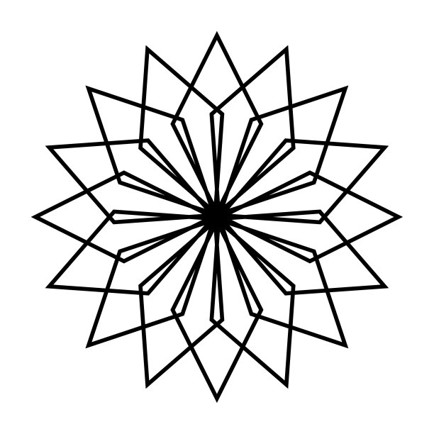 设计单色装饰雪花元素图片下载