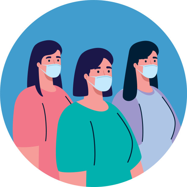 妇女佩戴医用防护口罩图片下载