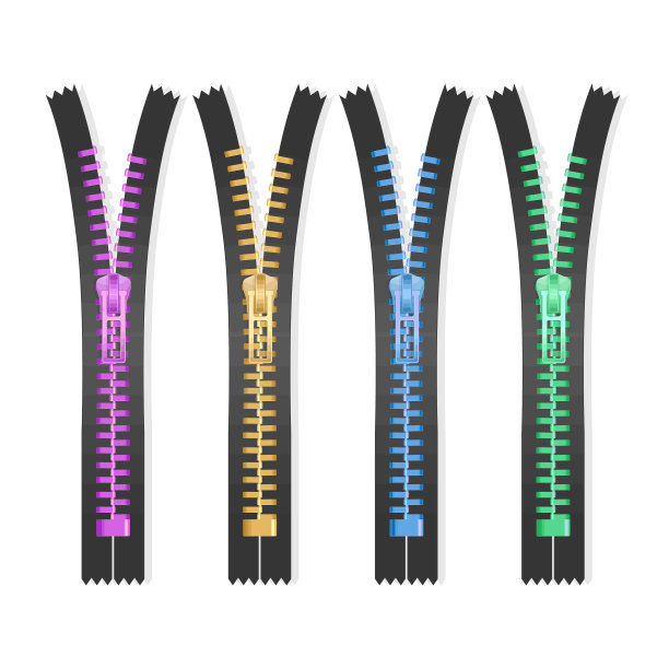 固定金属或塑料拉链图片下载