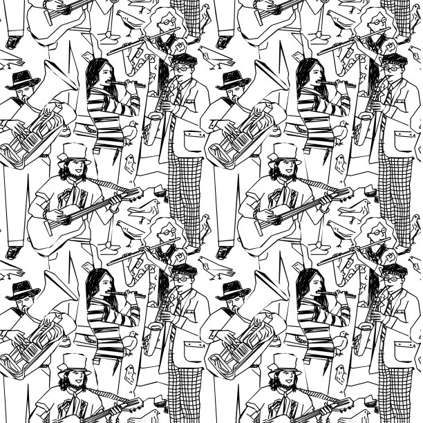 组合街头音乐家和小鸟天衣无缝图片下载