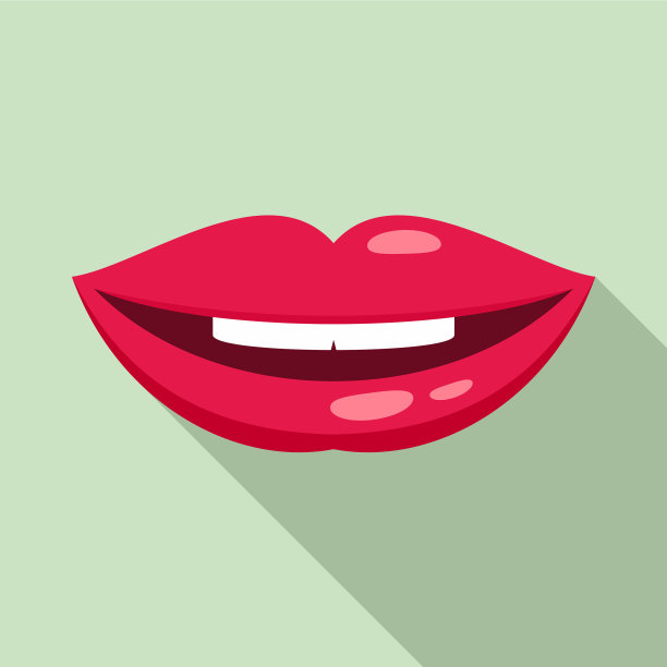 嘴吻图标平风格图片下载