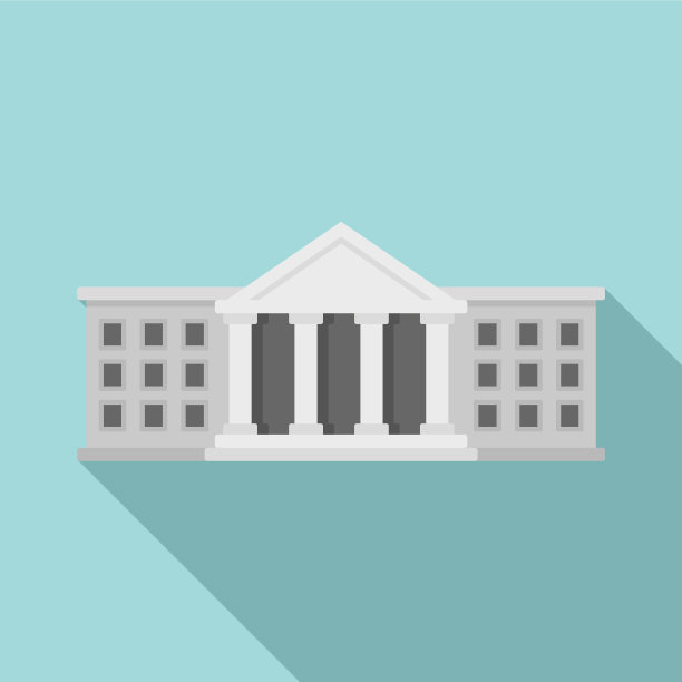 剑桥大学图标平风格图片下载