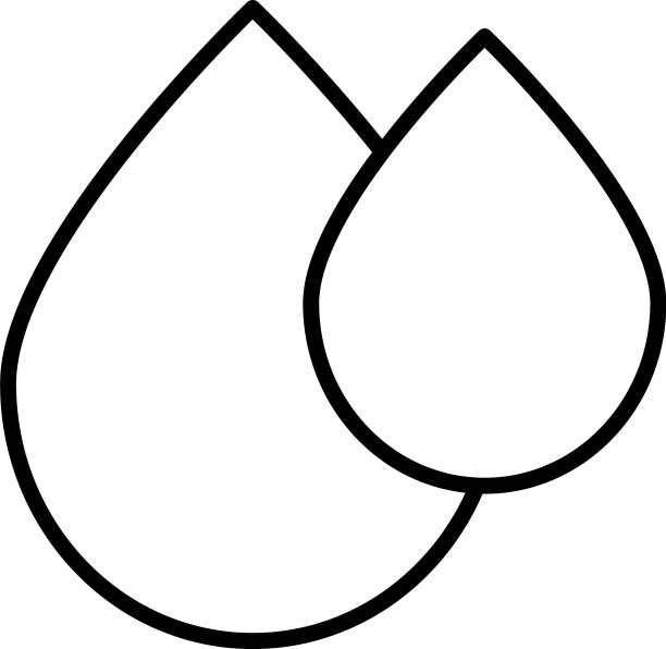 水滴图标线条风格图片下载