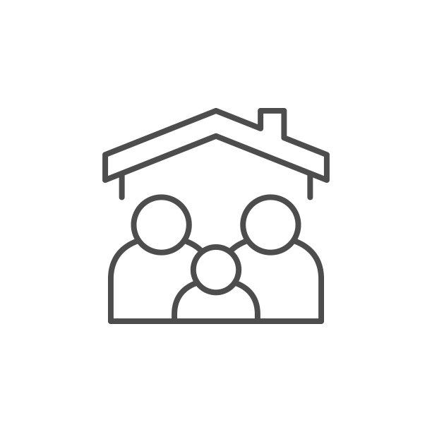 家庭家居线轮廓图标图片下载