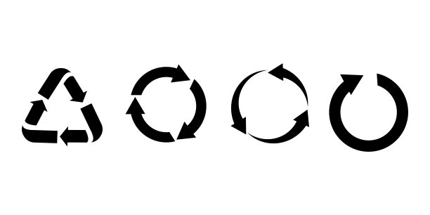 平面设置与箭头圆形三角形横幅设计。圆形模板插图。股票的形象。每股收益10。图片下载