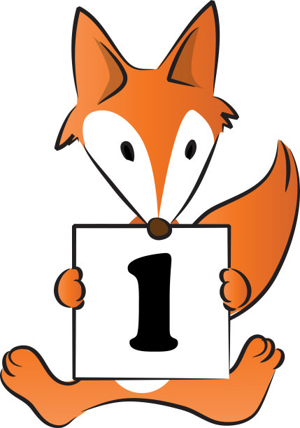 矢量卡通狐狸持有信卡图片下载