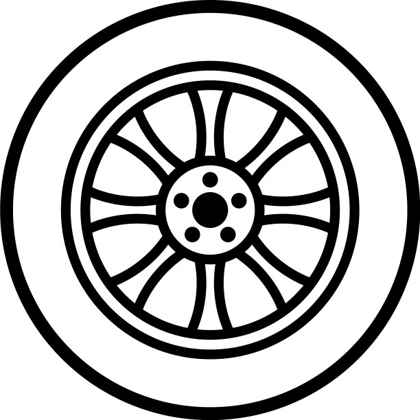 汽车轮胎-汽车图标设计模板图片下载