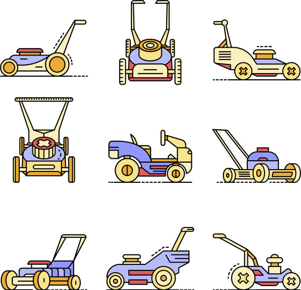 割草机图标设置线颜色图片下载