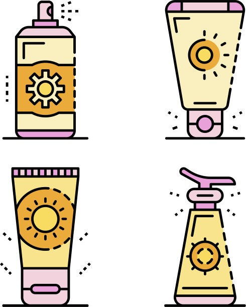 防晒图标设置线颜色图片下载