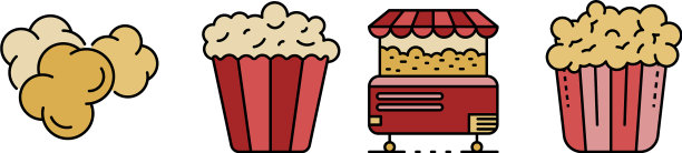 爆米花图标设置线颜色图片下载