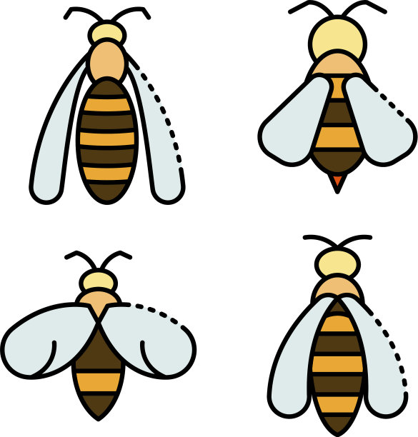 黄蜂图标设置线条颜色图片下载